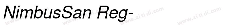 NimbusSan Reg字体转换
